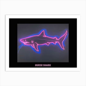 Neon Pink Nurse Shark 6 Poster Art Print