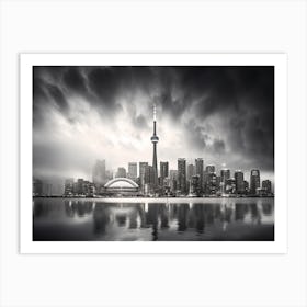 Black And White Photograph Of Toronto Art Print