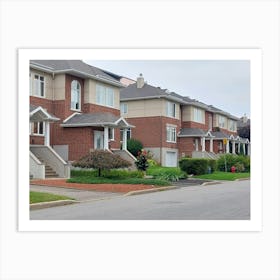 Row Of Brick Townhouses Art Print