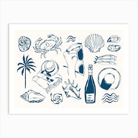 Beach Summer Poster Art Print