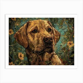 Yellow Labrador Fine Art Portrait 2 Art Print