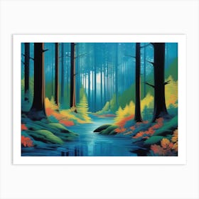 River In The Forest 3 Art Print