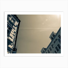 Old European Apartment Building View From Below 2 Art Print