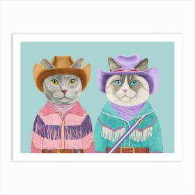 Rodeo Cats 6 Art Print