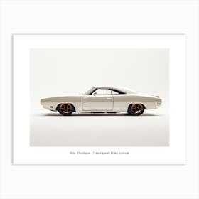Toy Car 69 Dodge Charger Daytona White Poster Art Print