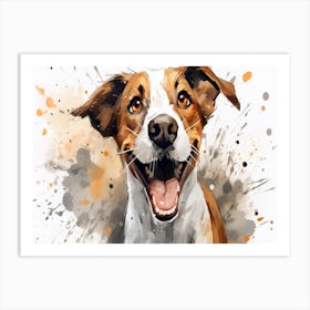 Watercolor Dog Painting 2 Art Print