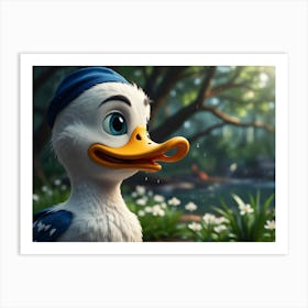 Duck In The Woods Art Print