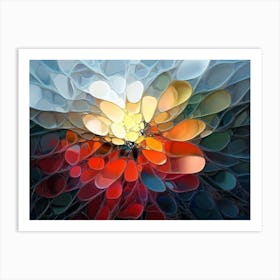 3D Abstract Flower Art Print