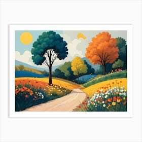 Road In The Countryside Art Print