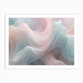 An Abstract Image Of Flowing, Colorful Lines Creating A Sense Of Movement And Energy Art Print