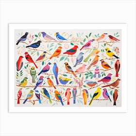 Colourful Bird Painting 3 Art Print