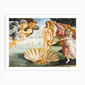 HD Remastered "The Birth of Venus" 1485 Famous Artwork by Italian Painter Sandro Botticelli (1445–1510) Oil Painting Art Print