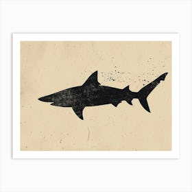 Goblin Shark Silhouette 1 Art Print