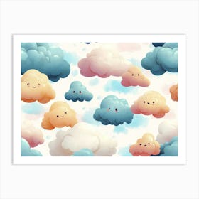 Cute Clouds 2 Art Print