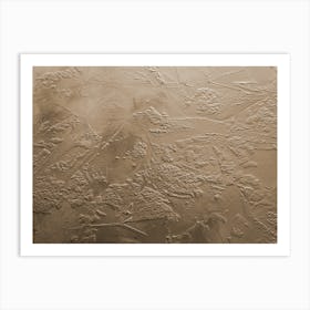 Bronze coloured ice texture, frozen lake Art Print
