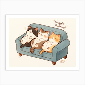 Sleepy Cats 1 Art Print