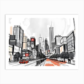 New York City Sketch 1 Art Print