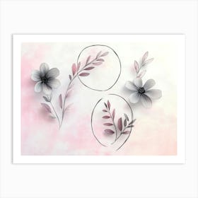 Flowers In A Watercolor Style 8 Art Print