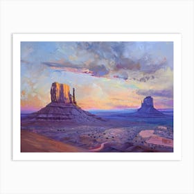 Western Sunset Landscapes Monument Valley Arizona 5 Art Print