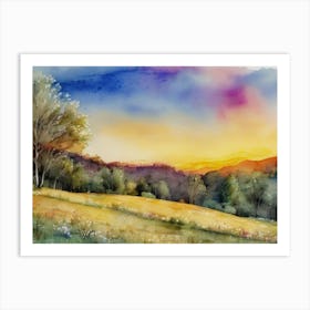 Watercolor Painting Art Print