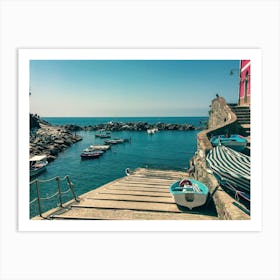 Cinque Terre Italy Boarding Art Print