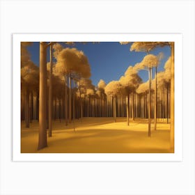 Yellow Forest 5 Art Print