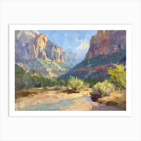 Western Landscapes Zion National Park Utah 2 Art Print