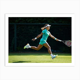 Tennis Player In Action 1 Art Print