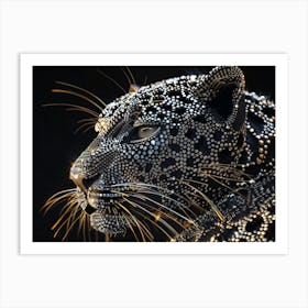 Rhinestone Leopard Art Print