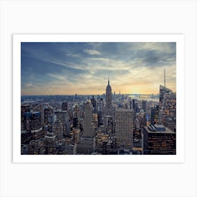 Sunset In New York City Art Print