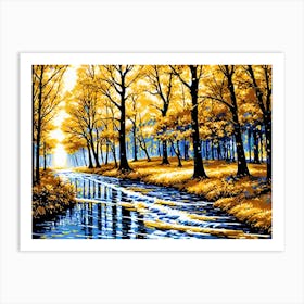 Autumn Trees In The Forest Art Print