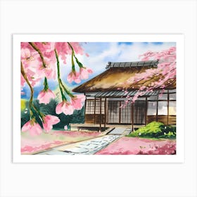 Sakura Blossom Painting 1 Art Print