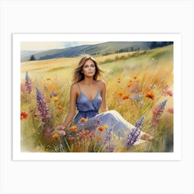 Meadow full of flowers 12 Art Print