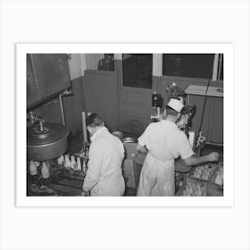 Bottling Milk At Creamery, San Angelo, Texas By Russell Lee Art Print