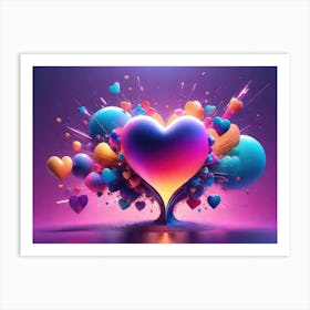 Colorful Heart Creative 44 Art Print