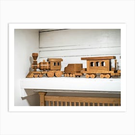 Wooden Train Set Art Print