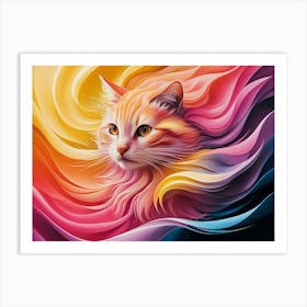 Cat Painting Art Print