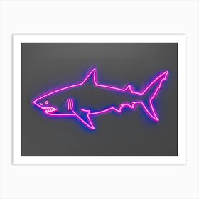 Neon Magenta Angel Shark 2 Art Print