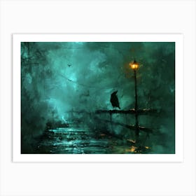 Crow On The Street Art Print