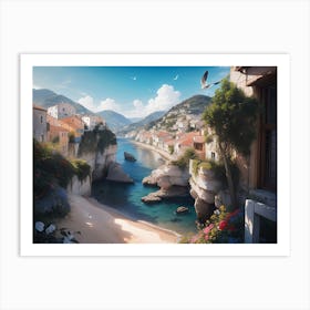 Paintings of Mediterranean Scenes #1 Art Print