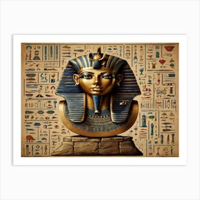 Pharaoh Bust Art Print