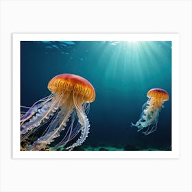 Jellyfishes 2 Art Print