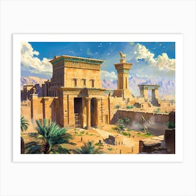 Egyptian City 2 Art Print