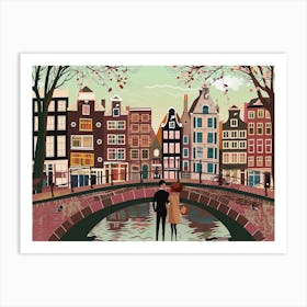 Couple in Amsterdam Art Print