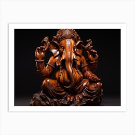 Ganesha Made Of Polished Walnut Burl And Blackwoo 4530af83 Ec97 48a8 A74c 2c35973fba Art Print