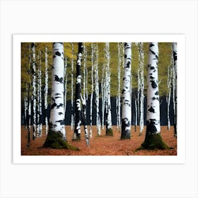 Birch Trees 52 Art Print