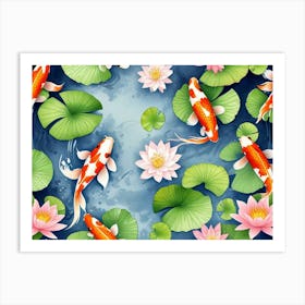 Koi Pond Art Print