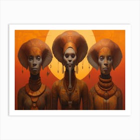 Front Of An Orange Sky 1 Art Print