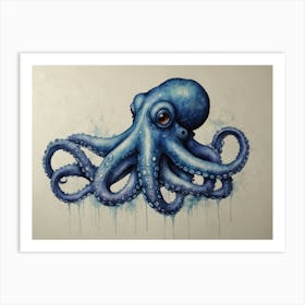 Octopus Hamptons style Art Print