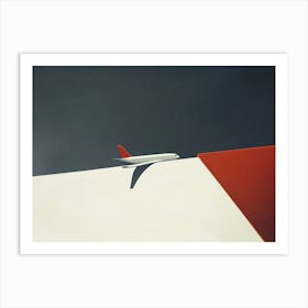 Airplane On A Wall Art Print